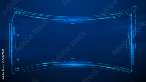 futuristic technology innovation concept sci fi background design