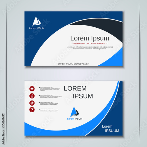 Modern business visiting card vector design template