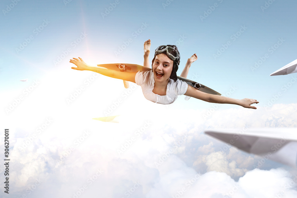 I can fly. |Mixed media . Mixed media