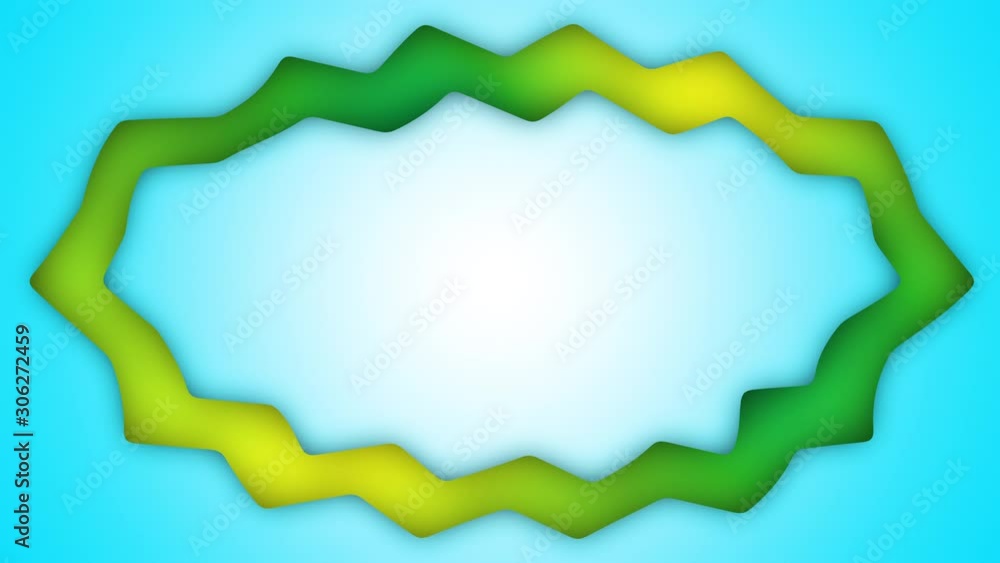 Gradient cartoon zigzag green ellipse frame animation Gradient cartoon zigzag green ellipse frame animation