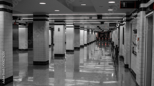 empty subway corridor