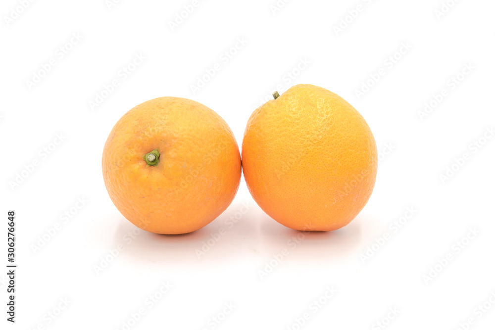 2 fresh whole oranges isolated on white background 2 fresh whole oranges isolated on white background