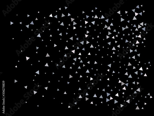 Chaotic triangles on black background.