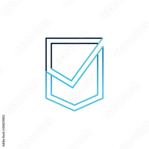 check shield logo vector icon illustration