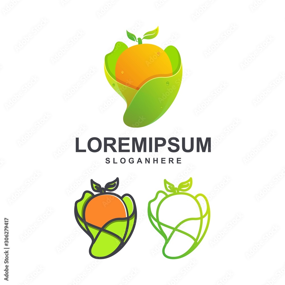 colorful mango logo design bundle colorful mango logo design bundle