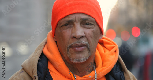 Photography Mature man in city serious face portrait