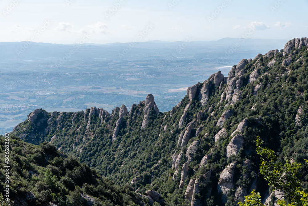 Scenic Montserrat vista, Catalonia near Barcelona