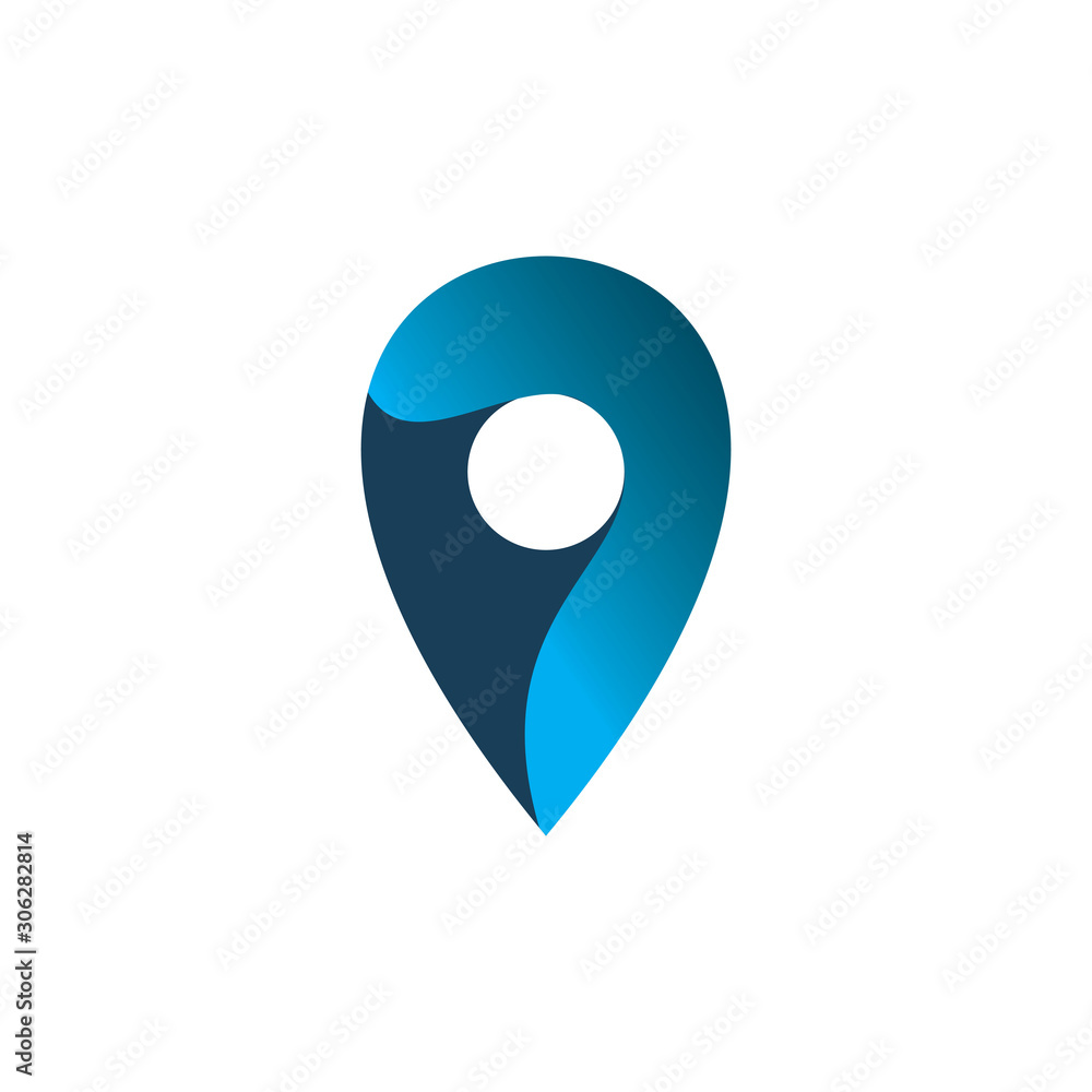 modern color pin map logo design modern color pin map logo design