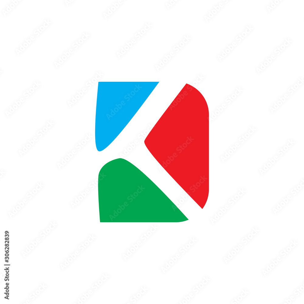 modern creative color k logo design modern creative color k logo design