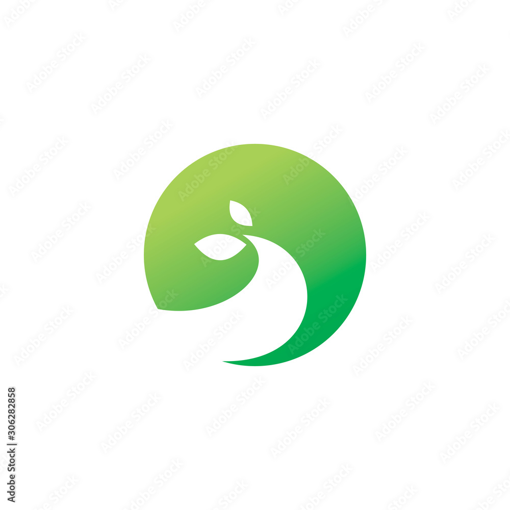 color green nature circle logo design color green nature circle logo design