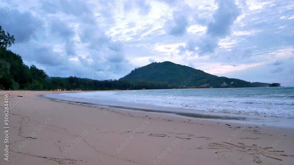Rough waves hitting the Nai Yang beach coast, Phuket, Thailand. Rough waves hitting the Nai Yang beach coast, Phuket, Thailand.