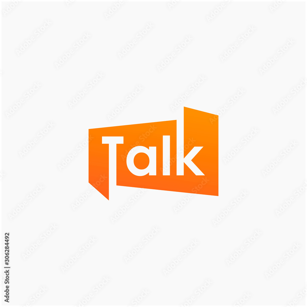 lettering talk with bubble element. talk, speak and chat concept. Chat vector logotype design template. bubble talk negative space logo vector sign symbol illustration. -vector lettering talk with bubble element. talk, speak and chat concept. Chat vector logotype design template. bubble talk negative space logo vector sign symbol illustration. -vector