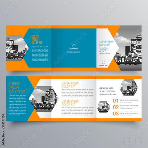 Brochure design, brochure template, creative tri-fold, trend brochure