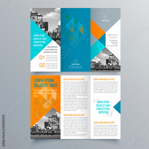 Brochure design, brochure template, creative tri-fold, trend brochure