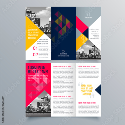 Brochure design, brochure template, creative tri-fold, trend brochure