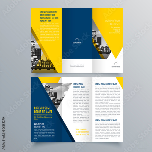 Brochure design, brochure template, creative tri-fold, trend brochure
