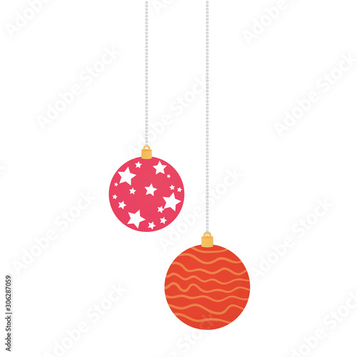 set of balls christmas hanging design