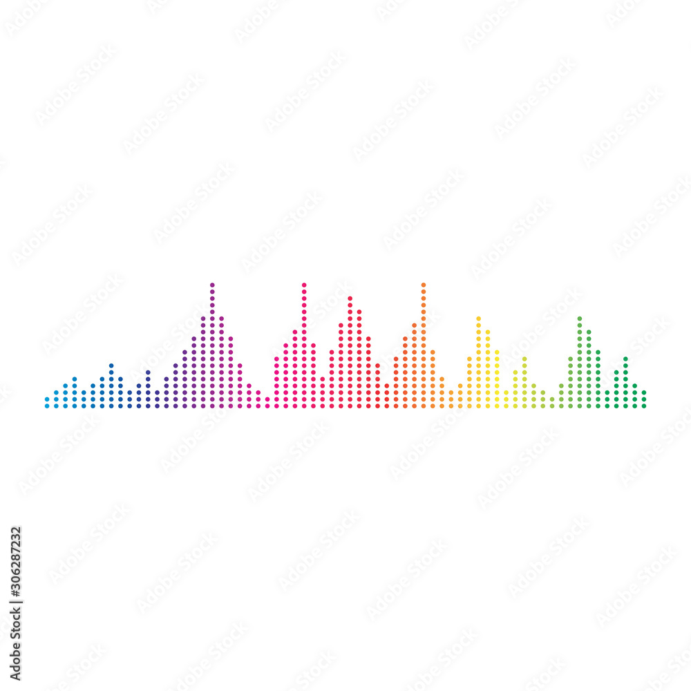 Audio technology, music sound waves vector icon Audio technology, music sound waves vector icon