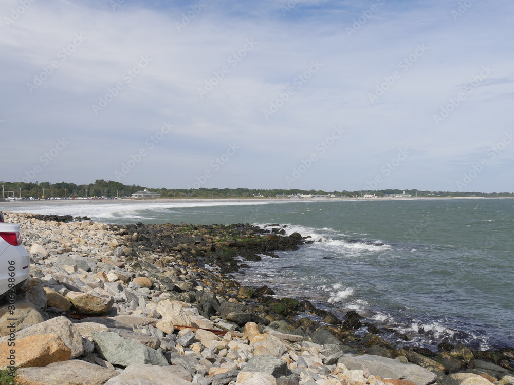 Coastal view of Narragansett, Rhode Island. Coastal view of Narragansett, Rhode Island.