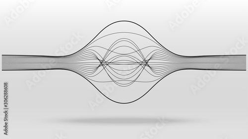 Line sound wave illustration vector