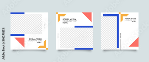 Editable simple corporate posts, square design ads for banners, Promotion bloggers, designers, shop owners, entrepreneurs and businesses. Social media template.	