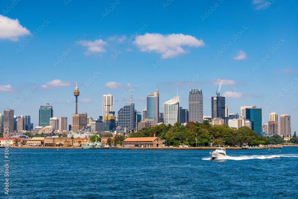 Skyline of Sydney with city central business district