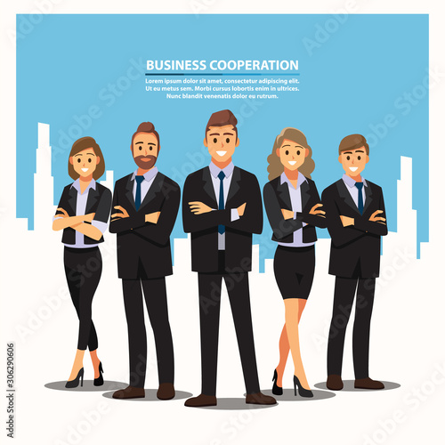 Business People teamwork ,Vector illustration cartoon character.