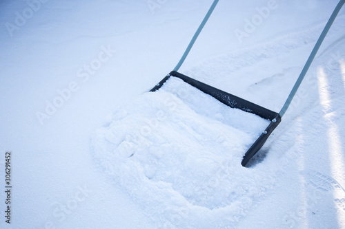 snow removal in the garden