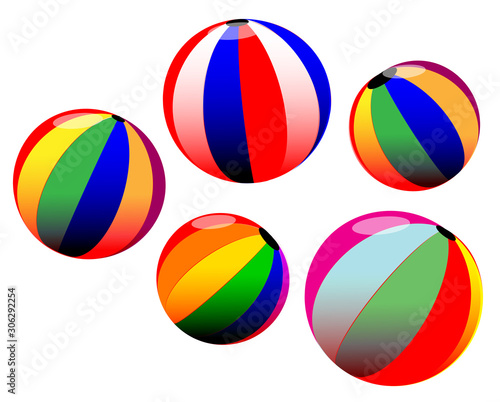 Beachball Colection Isolated