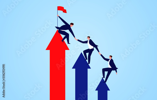 Help each other climb the arrows to reach the goal