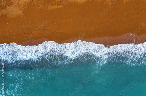 top view of sea coast line