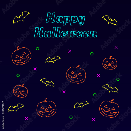 a Happy Halloween party, Illustrated image