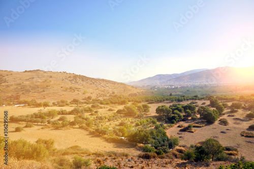 Desert land scenery in the center of Turkey.