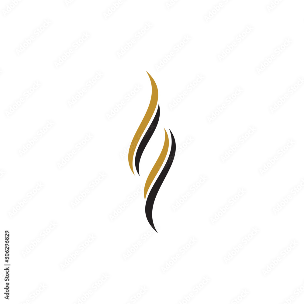 hair wave logo vector icon template - Vector hair wave logo vector icon template - Vector