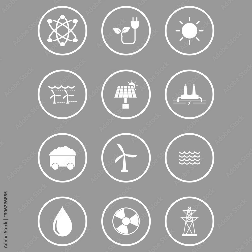 energy resources icon vector design symbol