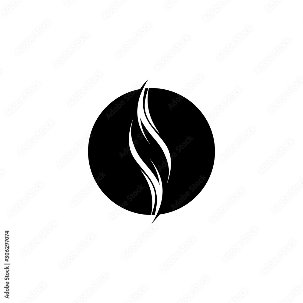Naklejka premium hair wave logo vector icon template - Vector