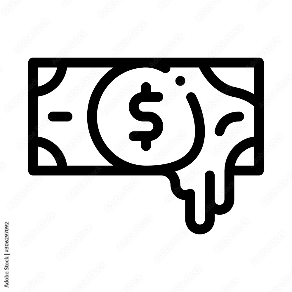 Exposing Fake Money Icon Vector. Outline Exposing Fake Money Sign. Isolated Contour Symbol Illustration Exposing Fake Money Icon Vector. Outline Exposing Fake Money Sign. Isolated Contour Symbol Illustration