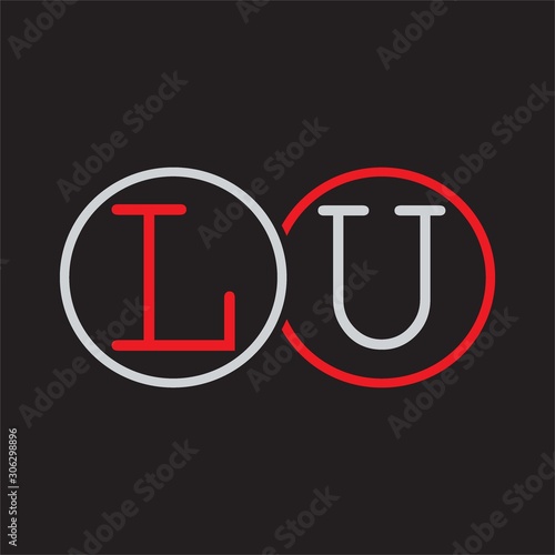 LU Initial letter linked circle capital monogram logo modern template