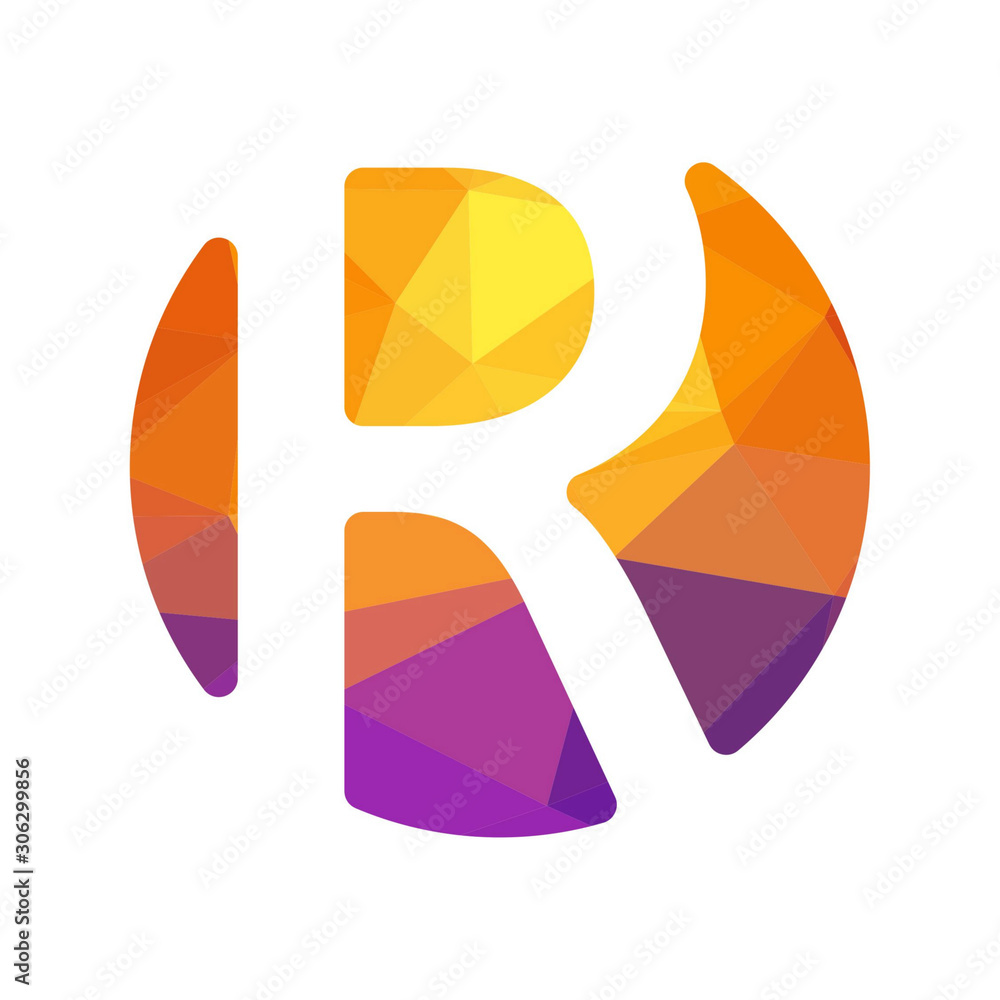 initial letter R modern low poly style logo icon design. lowercase logo initial letter R modern low poly style logo icon design. lowercase logo