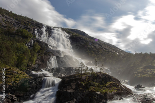 Langfossen  Wasserfall  Norwegen