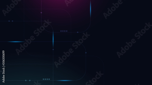 Abstract geometric Circuit connect lines and dots.Simple technology graphic background.Illustration Vector design Network technology and Connection concept.