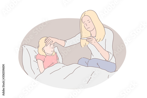 Childcare, motherhood, parental care concept