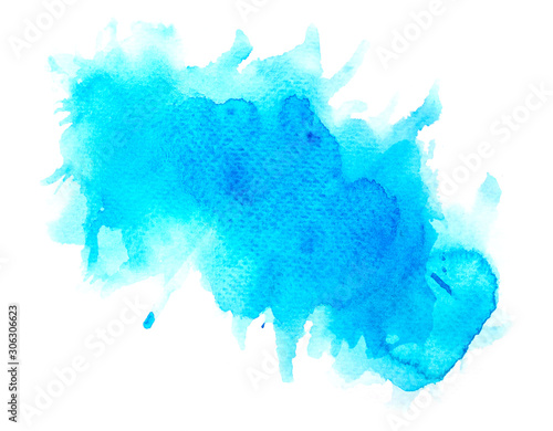 splash brush blue watercolor background.