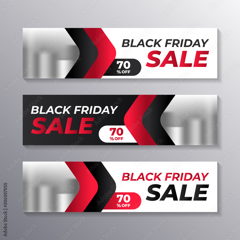 Black friday sale web banner template, layout background design, Corporate  Geometric web header or footer Stock Vector | Adobe Stock
