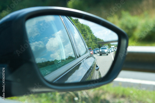 Car side view mirror.