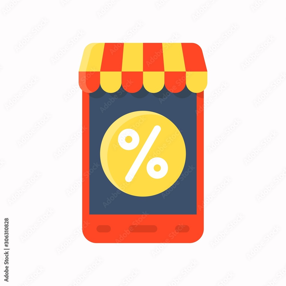 Online sale vector, Black friday related flat icon Online sale vector, Black friday related flat icon