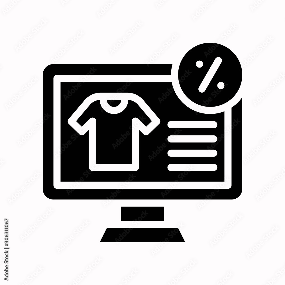 Electronic commerce vector, Black friday related solid icon