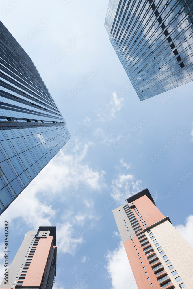 High - rise commercial buildings in modern cities