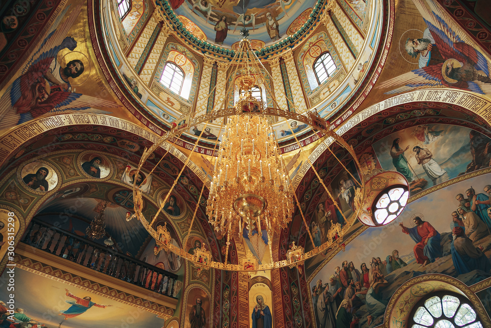 Obraz premium Republic of Moldova, interior of a Christian Orthodox church