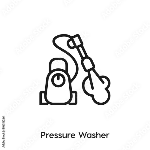 pressure washer icon vector. jet Cleaner icon vector symbol illustration. Modern simple vector icon for your design. Cleaner icon vector.	